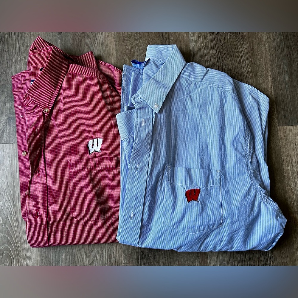 Wisconsin Badgers button down shirts